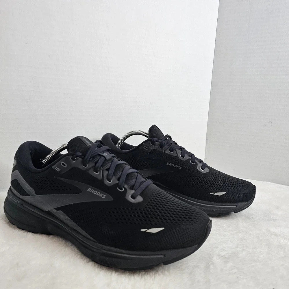 Brooks Ghost 15 Mens Size 10 2E Wide Black Running Shoes